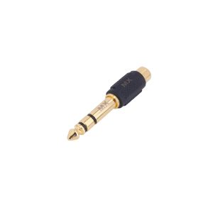 MX 6.35 mm P-38 Stereo Male To RCA Socket Female Connector (Gold Plated)