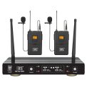 MX Dual UHF WIRELESS MICROPHONE SYSTEM WITH 2 LAPEL Mics BODY PACKs for Party, Wedding Host,Business Meeting & Multi-Purpose
