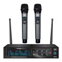 MX UHF WIRELESS MICROPHONE SYSTEM WITH 2 HANDHELD MICS WITH VARIABLE FREQUENCY for Party, Wedding Host,Business Meeting & Multi-Purpose