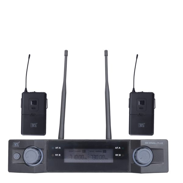 MX Dual Lapel Wireless Microphone System - UHF Wireless Microphone Fixed Frequency