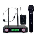 MX UHF Wireless Microphone system with one Handheld mic and Lapel Mic - Fixed frequency