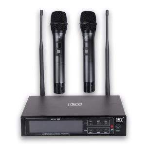 MX UHF WIRELESS MICROPHONE SYSTEM WITH 2 HANDHELD MICS WITH VARIABLE FREQUENCY for Party, Wedding Host,Business Meeting & Multi-Purpose