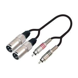 MX 2 x RCA male / 2 x 3-pin mic male XLR cord 1.5 mtr. (MX-3912)