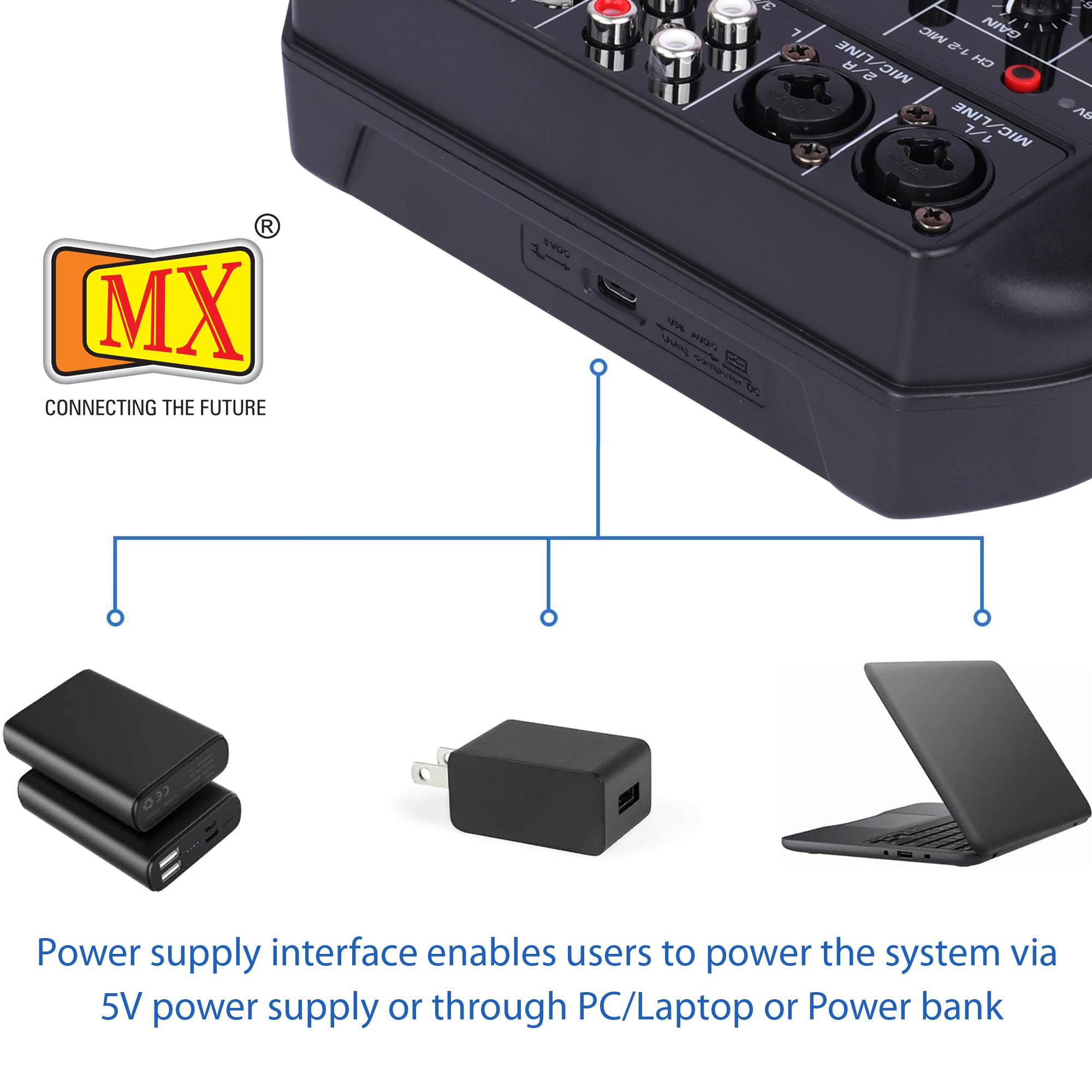 MX4 MX-4 Four Channel Mini Stereo Mixer