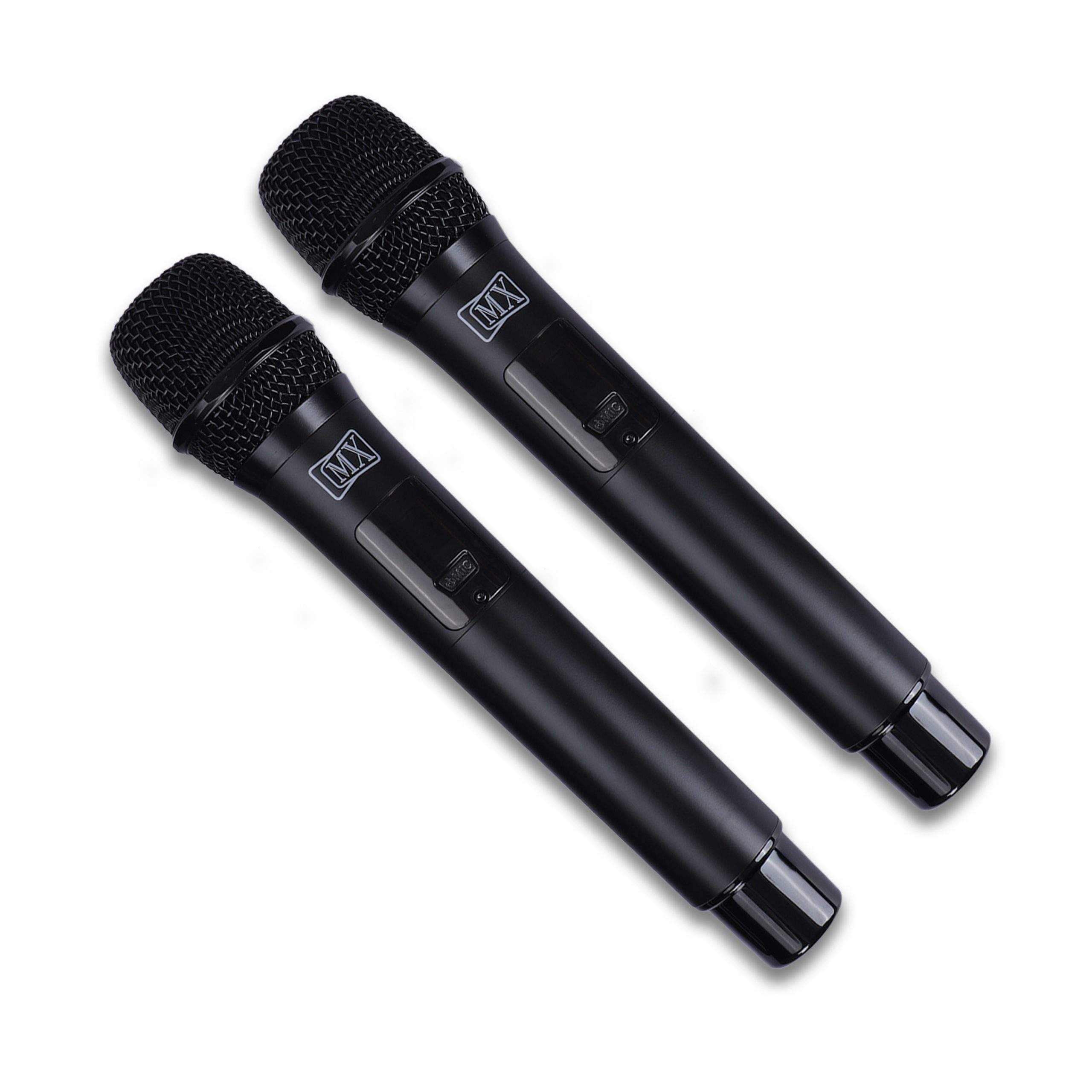 MX UHF Wireless Microphone System with one handheld mic, featuring variable  frequency for parties, wedding hosts, business meetings, and multi-purpose
