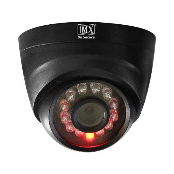 MX Dummy Fake Simulated Infrared IR LED Sensor Black Dome Wireless Security Camera With Red Light Realistic Looking CCTV Surveillance (MX Dummy 1)