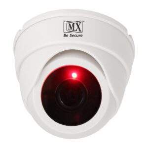 MX Dummy Fake Security Wireless Dome CCTV Outdoor Camera Flashing Light Black D2 Security Camera, White (MX Dummy 4)