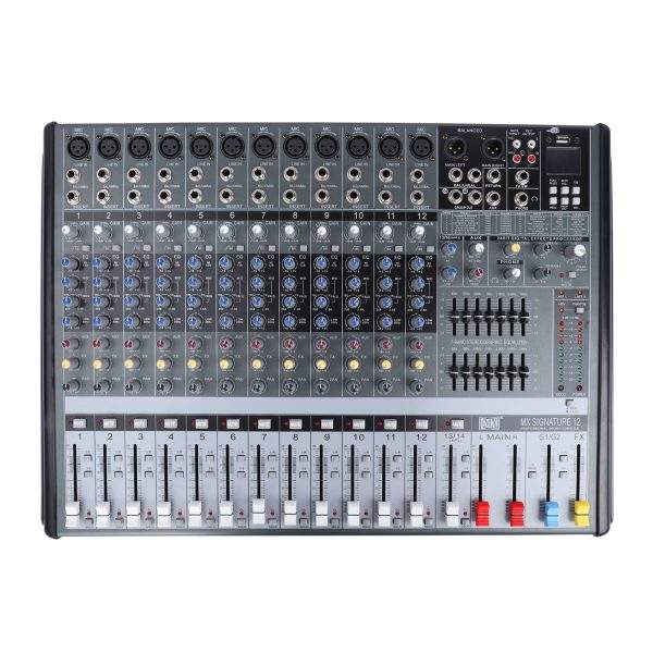 MX SIGNATURE Live Audio Mixer 12 Channel Professional Mixer with USB & Bluetooth