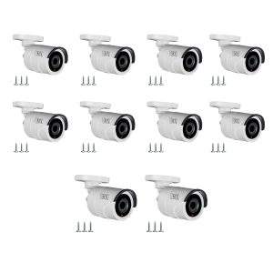 MX Dummy Fake Security Wireless Bullet CCTV Outdoor Camera Flashing Light D6_4 Security Camera White (MX Dummy 6) (Pack of 10)