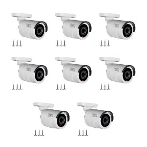 MX Dummy Fake Security Wireless Bullet CCTV Outdoor Camera Flashing Light D6_4 Security Camera White (MX Dummy 6) (Pack of 8)