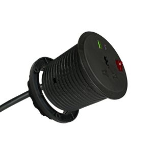 MX Desktop Power Grommet: 1 Universal Sockets, 1 USB-A + USB-C 30W PD Charging