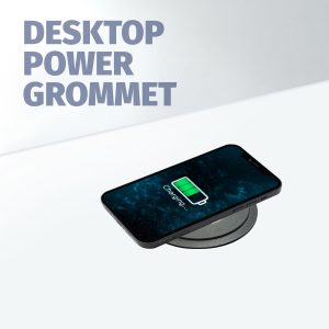 MX Desktop Power Grommet: 15 Watt Wireless Charger
