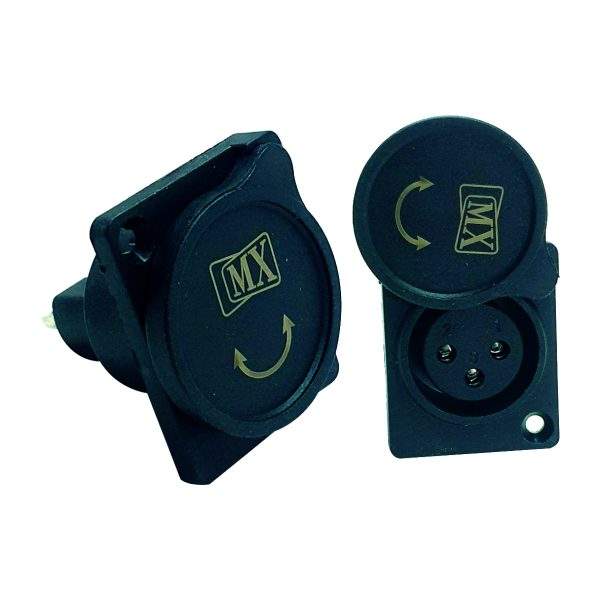 MX 3 PIN Mic Male Connector XLR Panel Mounting with Dust Protection