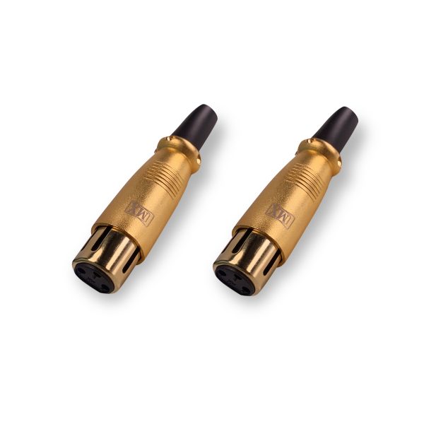 MX 3-Pin Female Connector with Pure Gold Plating (Pack of 2pcs) (Model: MX-1017).