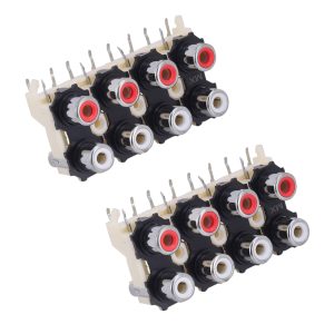 MX 8-Way RCA Female Connectors (PCB Mounting) (Pack of 2)