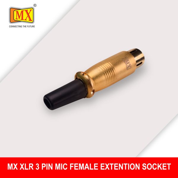 MX 3-Pin Female Connector with Pure Gold Plating (Pack of 2pcs) (Model: MX-1017).