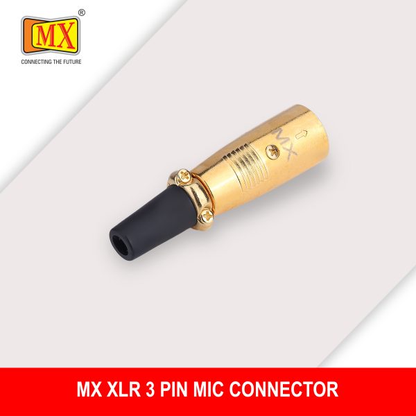 MX 3-Pin Male Connector with Pure Gold Plating (Pack of 2pcs) (Model: MX-1016).