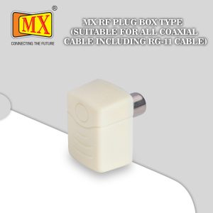 MX RF Male Plug Box Type (Suitable for all coaxial cables including RG-11 cable) (Pack of 20)