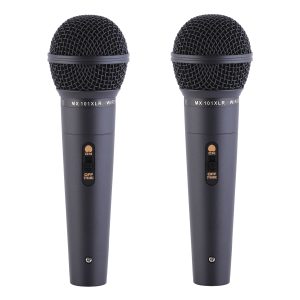 MX Dynamic Unidirectional Microphone for Deal for Spoken-Word Presentations, Karaoke Performances, Multimedia, Instrument Use, Home Or Portable Recording/Karaoke Systems (MX 101 XLR) (Pack of 2)