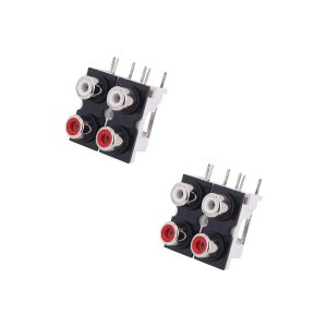 MX RCA female connectors: Ideal for audio, subwoofer, speaker, home theater, etc. (MX-324A) (Pack of 2)