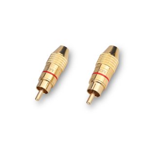 MX RCA Male Connector - Full Metal (Fully Gold Plated) - Pack of 2
