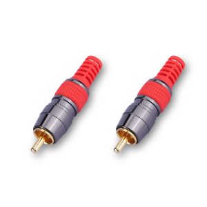 MX Component Male Connector with Gold Plated Tip (Black/Red/Blue/Green) and Locking Systems (Pack of 2)