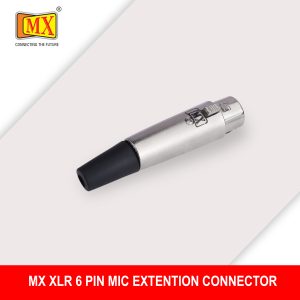 MX XLR 6-pin Mic Extension Female Connector, Cannon Type (Pack of 2)