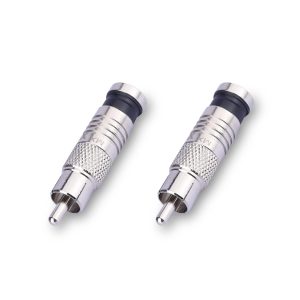 MX RCA Connector for RG-6 (Compression Type, Waterproof) (Pack of 2)
