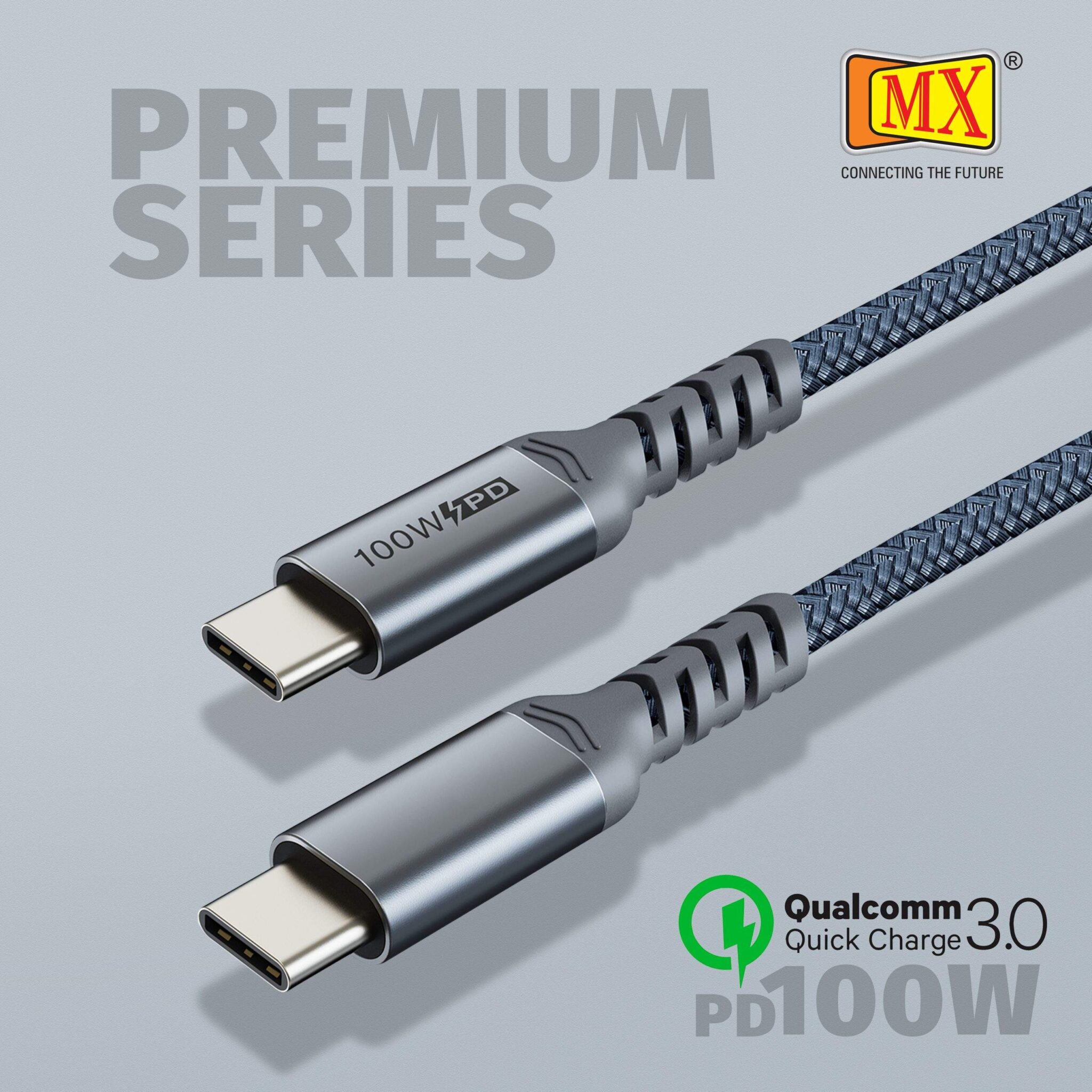MX Premium USB-C to USB-C PD100W USB 2.0 Cable (MXP-5401-2) - Image 2