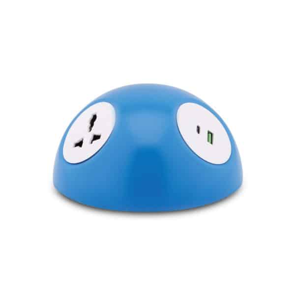 MX Pluto Grommet Power Hub: 2 Universal Sockets, 1 USB-A + USB-C 30W PD Charging (WITHOUT LOCKING CLASP RING)