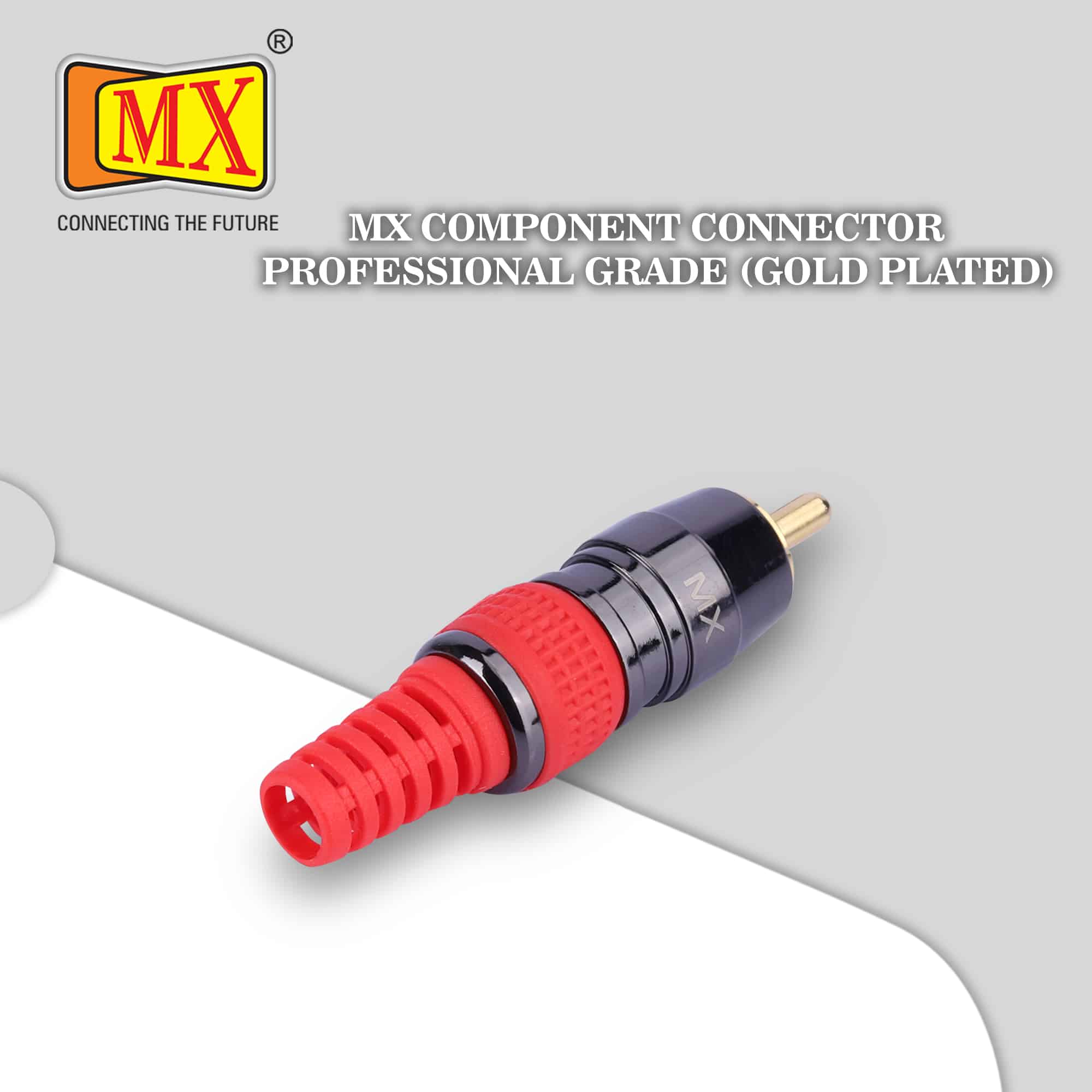 MX Component Male Connector with Gold Plated Tip (Black/Red/Blue/Green) and Locking Systems (Pack of 2) - Image 2