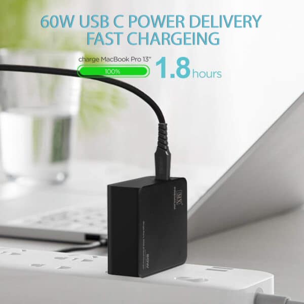 Fast Charger - MX Premium 60W Single Port USB C PD Wall Charger (MXP-5007-60C)