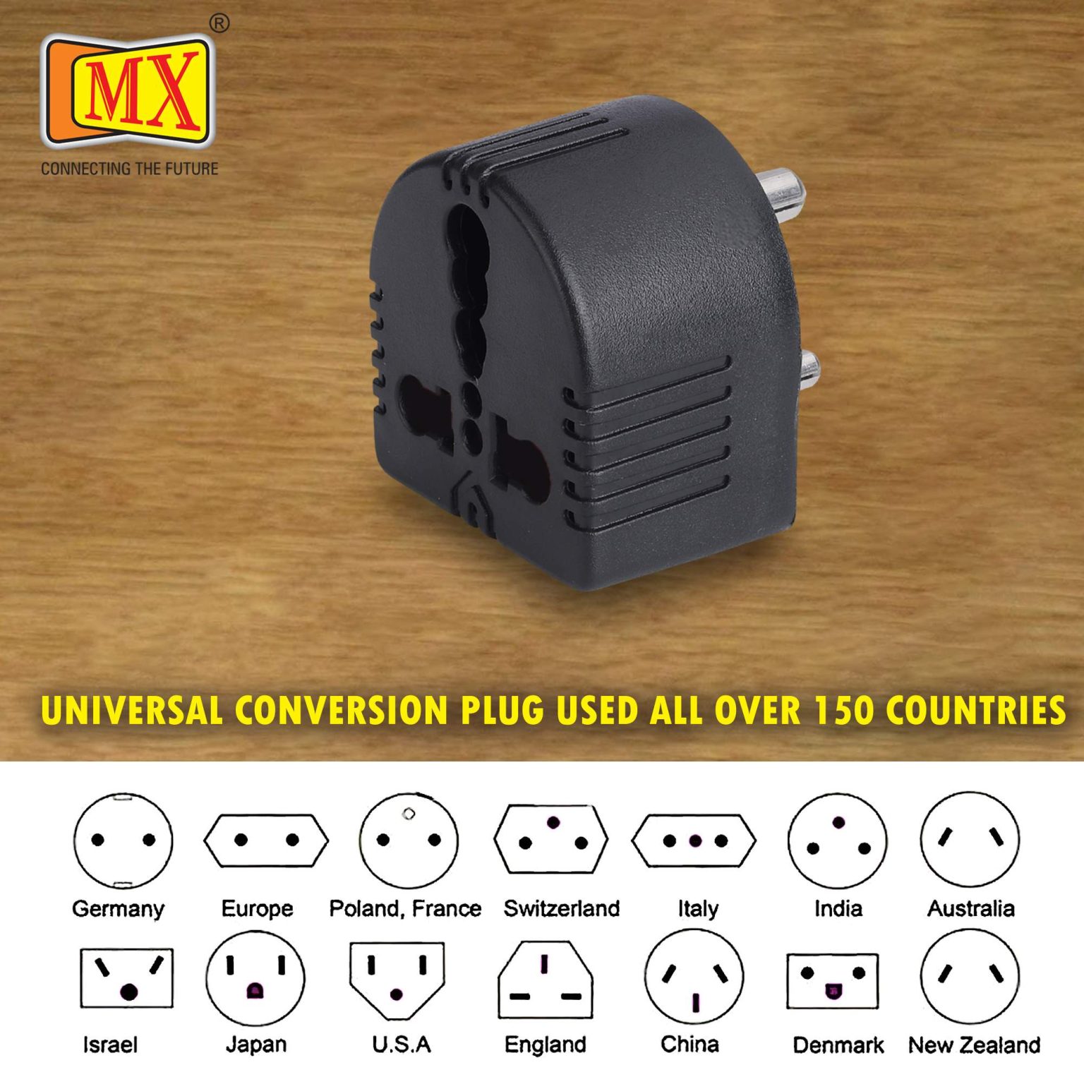 MX 3 PIN (CONVERTS 15AMP to 5AMP+ 15AMP) Universal Socket Plug ...