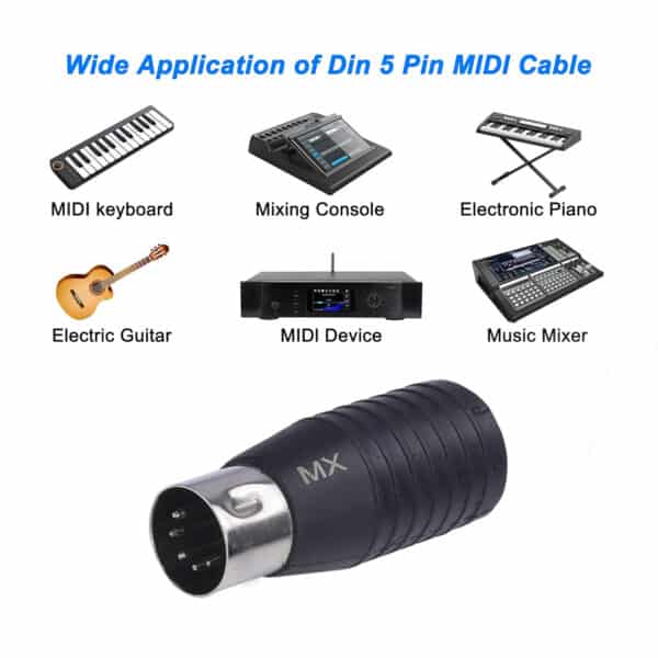 MX 5 PIN DIN male plug to 5 PIN DIN female plug adaptor