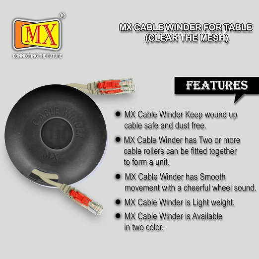 MX cable winder cable organizer cable protector management (Clears The MESH) (Pack of 2)