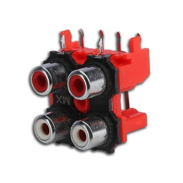 MX 4 WAY RCA FEMALE CONNECTOR (PCB MOUNTING)