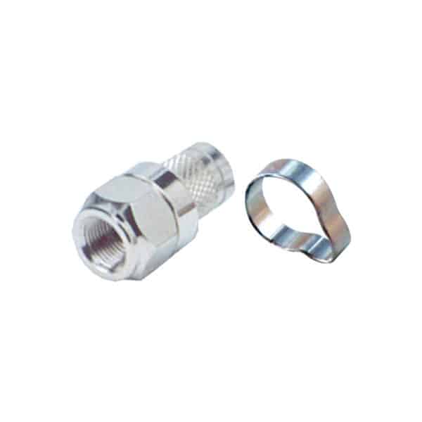 MX 'F' TYPE MALE PLUG WITH RING FOR 412 CABLE