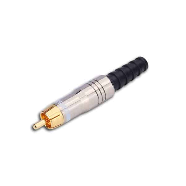 MX RCA MALE CONNECTOR FULL METAL (GOLD PLATED) WITH TELFON - HEAVY DUTY CONNECTOR