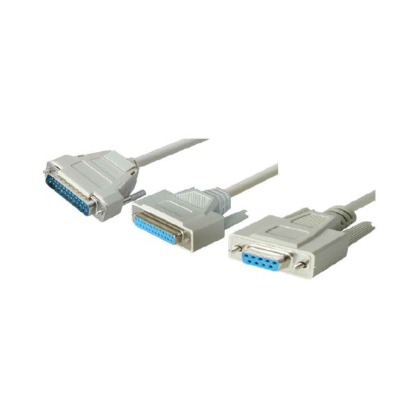 MX DB 25P MALE TO MX DB 25P FEMALE+ MX DB 09P FEMALE 9C, 13C MOULDED MODEM CABLE