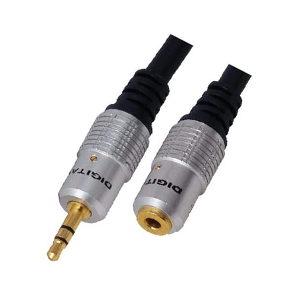 MX EP STEREO PLUG 3.5 mm TO MX EP STEREO SOCKET 3.5 mm CORD GOLD PLATED - 3 MTR