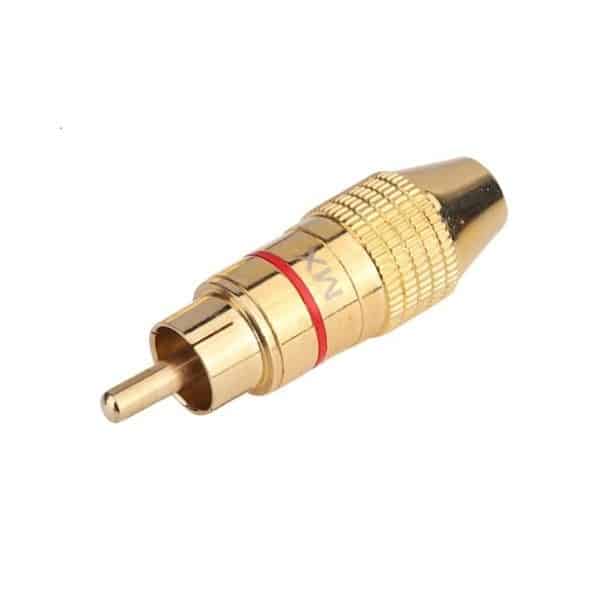 MX RCA MALE CONNECTOR FULL METAL (FULLY GOLD PLATED)