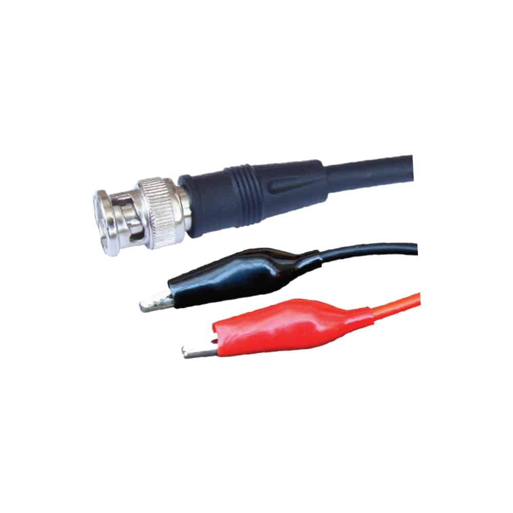 MX BNC Male To Crocodial Clip Cord Moulded Deluxe - 1.5 Mtr