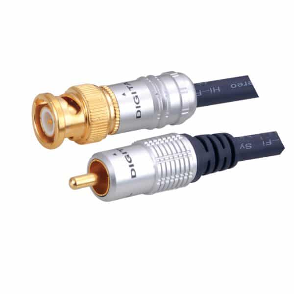MX BNC Male Plug To RCA Male Plug Cord (digital & Home Theatre Cable) - 10 MTR.