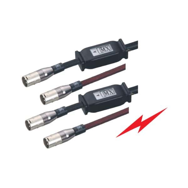 MX XLR 2 x 3 PIN MIC CONNECTOR TO MX XLR 2 X 3 PIN MIC CONNECTOR CORD DIGITAL HIGH POWER BUILT IN STRONG ELECTRO MAGNETIC SIGNAL(EMI) - 1.5 MTR (MX-2589)