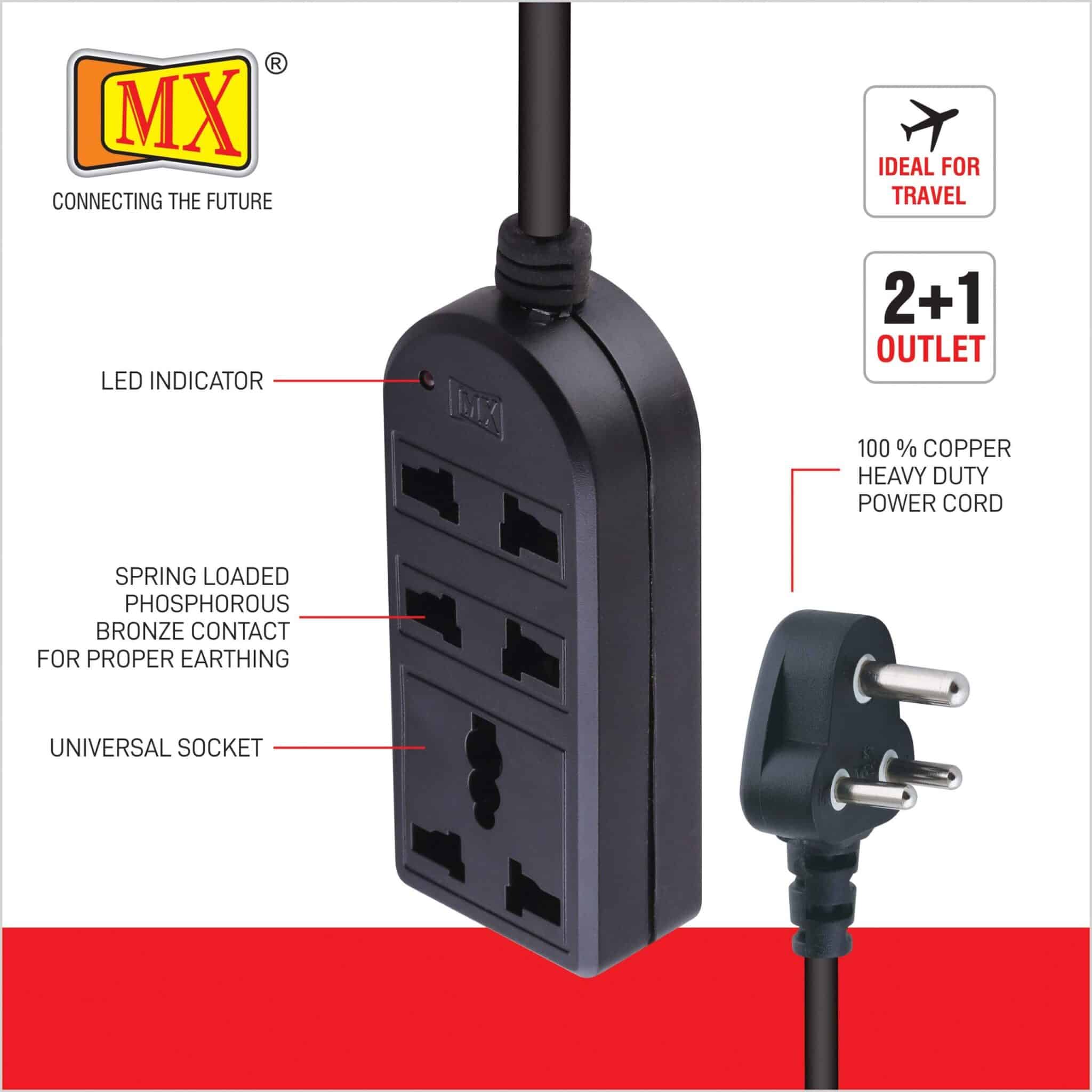MX UNIVERSAL POWER STRIP(1+2) for home appliances like electric cooktop & Stove - Image 4