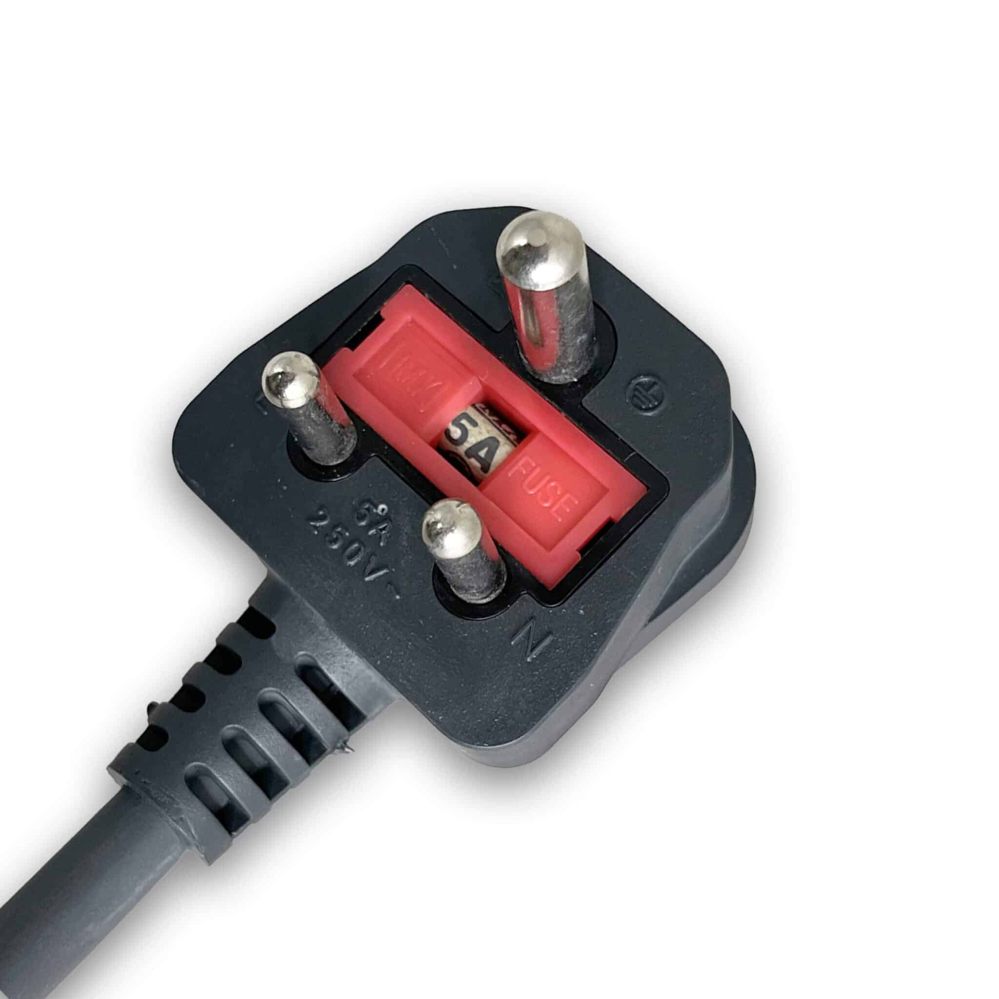 MX 3 Pin Ac Main Cord With Ceramic Fuse (5amp) (3x1.5mm²) Outer Dia - 7.3 mm - 3MTRS - Image 2