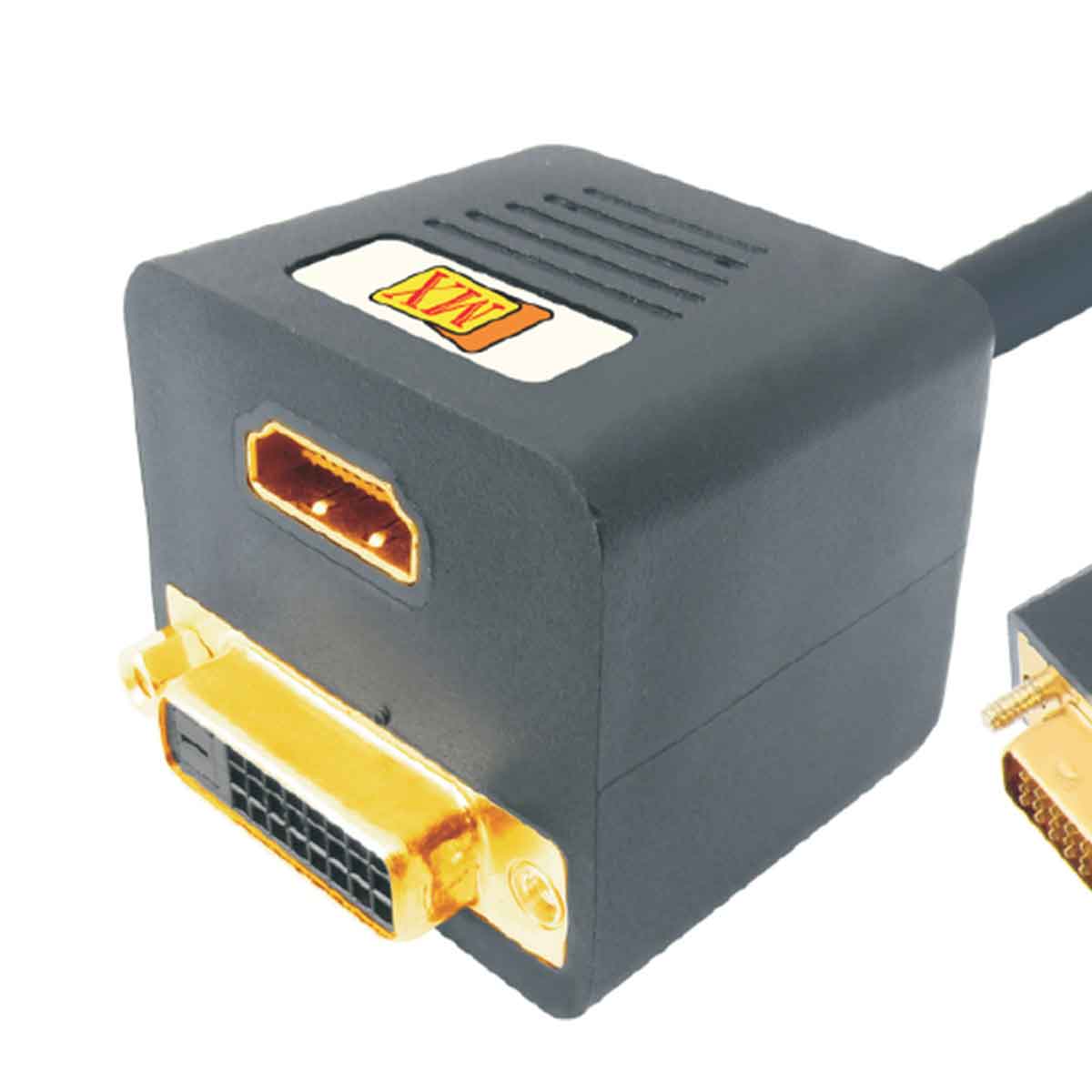 MX DVI 24+1 Pin Male to HDMI Female or DVI Female 24+1 Adapter Cable, Short Length, Gold-Plated Connectors - Image 2