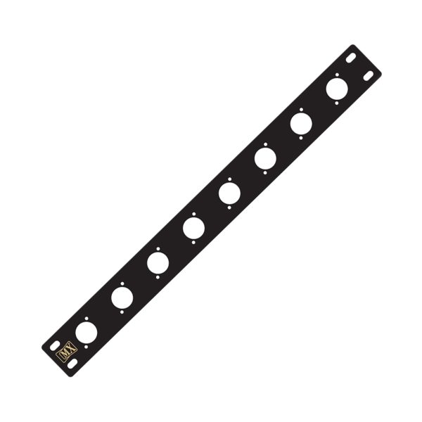 MX Studio Plate 1x 8 Way, Size 486 x 50 mm - Pro Audio Stage Plate