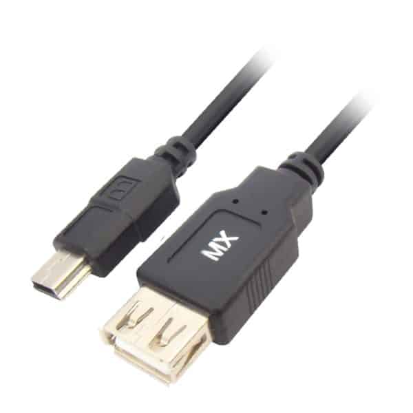 MX MINI USB TO USB A FEMALE (5 PIN) CORD - 1 MTR
