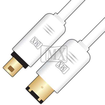 MX FireWire IEEE 1394 4 Pin Male to IEEE 1394 6 Pin Male Cord - 3 Meters